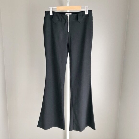 Vintage 725 Original Y2K Boot Cut Fit Flared Funky Low Rise Black Pants Trousers - Picture 2 of 14
